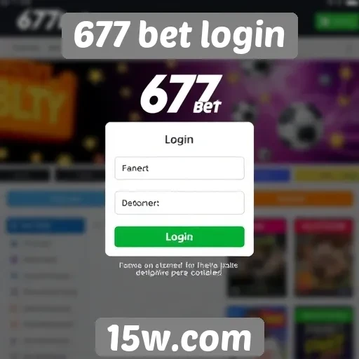 Análise da interface do site 677 bet login
