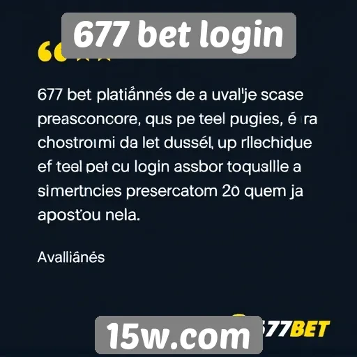 Avaliações de usuários sobre o 677 bet